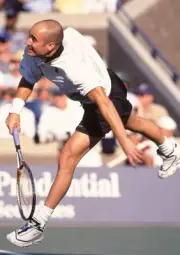 Andre Agassi USA at the US Open at the USTA National Tennis Center- Old Photo 9