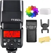 Godox TT350C Speedlite Flash for Canon Camera, 2.4G HSS 1/8000s TTL GN36 Wireless Speedlite Flash for Canon Cameras 5D Mark III 80D 70D 760D 60D 600D 30D 100D 1100D