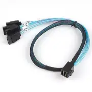 Internal Mini SAS HD SFF-8643 Host to 4 SATA 7pin Target Hard Disk Data Cable
