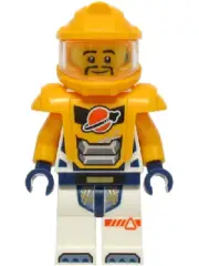 cty1745 - Lego Minifigure - City Space - Astronaut - Male, White Orange