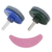 3Pcs/Set Universal Lawn Mower Trimmer Blade Sharpener, Grinding Sharpening St...