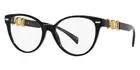 Versace VE3334 Eyeglasses Women Black Cat Eye 55mm Optical Frame
