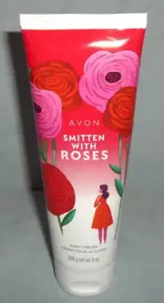 Avon SMITTEN WITH ROSES BODY CREAM 8 fl. oz. ~ NEW SEALED