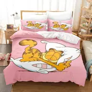 v1835 Bed Sheets Garfield Anime Duvet Cover Set Comforte Printed Cartoon Twin Size Bedding Sets Christmas Gifts -piece 3-Piece Bedding Set (1 Duvet Co