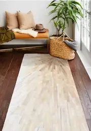 Light Colour Beautiful Handmade cowhide runner Large Cowhide Leather Rugs&Carpet
