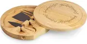 PICNIC TIME Brie Cheese Knife, Charcuterie Set, Wood Cutting Board, 7.5 x 7.5 x 1.2, Parawood - Lord of The Rings