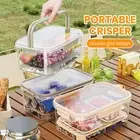 Bins Storage Container Fridge Organizer with Lid for Drinks