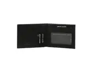 PIERRE CARDIN MENS BI-FOLD RFID PROTECTED WALLET Italian Leather BLACK