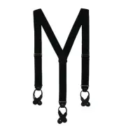New CTM Men's Canvas Button-End Old West Suspenders (Tall Available)