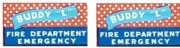 Buddy L Emergency fire department water slide decal SHIPPING W/TRACKING