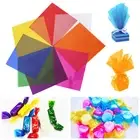 Heat Sealable Wrapping Paper Colorful Cellophane Rolls Transparent for Diy