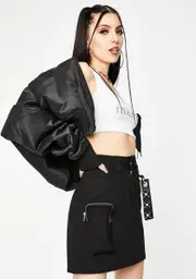 [Local Heroes] Black Pocket Mini Skirt