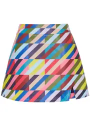 Olivia Rubin Laurie Printed Faux Leather Mini Skirt - Multicoloured - 10 10
