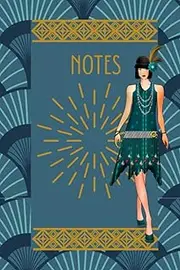 Art Deco Notebook: 180 page Vintage Journal with Flapper