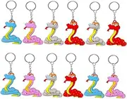 12pcs Snake Keychain Bag Charms for Handbags Snake Key Ring Key Chain Reptile Birthday Party Decorations Cool Keychains Keychains for Women Cool Keychain Stainless Steel