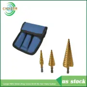 High HSS Steel Step Cone Drill Bit Set 4-20mm/4-12mm/4-32mm Hole Cutter 3Pcs