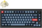 Keychron V1 Max QMK/VIA Wireless Custom Mechanical Keyboard, 2.4 GHz/Bluetooth 5.1 / Wired Connection, US Layout, RGB Light, Hot Swappable Gateron Jupiter Mechanical Switch / Gasket Mount Included,