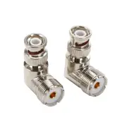 UHF SO239 Female to BNC Male Right Angle Coax Connector Concertor 90 Degree A...