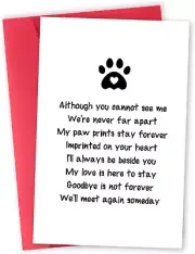 Loss Sympathy Card for Pet Owner, Sympathy Bereavement Card, Pet Memorial Gifts