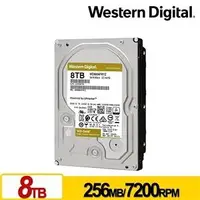 在飛比找Yahoo奇摩購物中心優惠-WD 金標 8T 8TB 3.5吋 7200轉 SATA 企