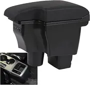 Car Centre Console Storage Box for M&azda 2 CX3 CX-3 Car Armrest Storage Box Armrest Box Retrofit with 3 USB BHYYDSS(B2 Real Corium)