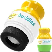 Single Solar Buddies Refillable Roll On Sponge Applicator For Kids, Adults, Families, Travel Size Holds 100ml Travel Friendly for Sunscreen, Suncream and Lotions (Green)