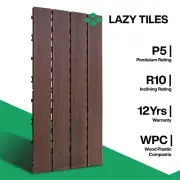 x5 WPC Wood Decking Tile - Interlocking Flooring Deck Tile - Indoor & Outdoor