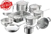 22040 Impact 10Pc Cookware Set Stainless Steel