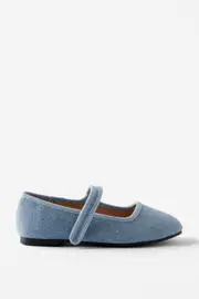 [Cotton On Kids] Cotton On Kids - Olivia Ballet Flat - Washed denim/square toe 9 WASHED DENIM/SQUARE TOE