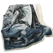 Oceanus the Orca Killer Whale Dragon Throw Blanket