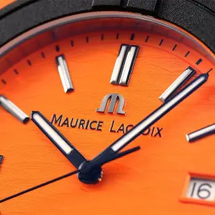 MAURICE LACROIX AI2008-50050-300-0 艾美錶 石英錶 40mm AIKON 橘色面盤 橡膠錶帶