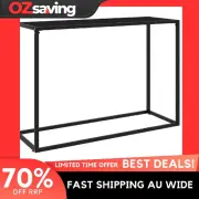 Console Table Black Tempered Glass Modern Side Table 100x35x75 cm 2812