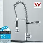 WELS Chrome Kitchen Tap Pull Out Mixer Taps Sink Basin Faucet Vanity 360° Swivel