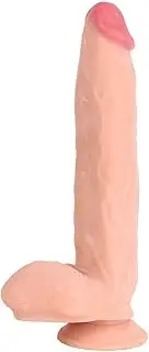 31 Cm Realistic Silicone Toys Smooth Ultra-Soft Stick with Strong Suction Cup Flexible Sturdy Bendable Sex Toy for Hands-Free Play Toys for Women Fake Penis 12.2 inch,Hautfarbe