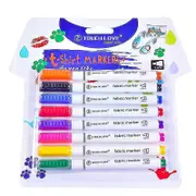 8 Pcs/set Clothes Textile Marker Fabric Pen Diy Crafts Painting Pen Blue