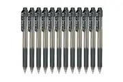 Pentel e-Ball BK130 Retractable Ballpoint Pen 1.0mm Black Box 12