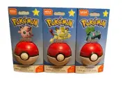 3 Pokémon Mega Construx Pokeball Jigglypuff Meowth Bulbasaur NIP 2018