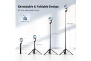 Aluminum Phone Tripod Stand Remote for 4" - 6.8" Devices iPhone Gopro Samsung