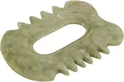 SAFIGLE 1Pc Natural Jade Gua Board Facial Massage Tool Scraping Board Green Color for Circulation and Relaxation Enthusiasts