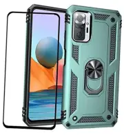 for Xiaomi redmi Note 10 Pro Case with Screen Protector,Slim Fit Military Green