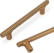 COTYKILEY 10 Pack 3.75Inch(96mm) Antique Brass Kitchen Cabinet Handles Cabinet Pulls Vintage Drawer Pulls Aged Gold Bronze Kitchen Cabinet Hardware Kitchen Handles Drawer Pulls Dresser Handles