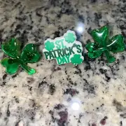 3 Green St. Patrick’s Day & Clover Cupcake Rings Set