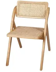 Levede 2X Dining Chairs Accent Chair Foldable Wood Rattan Furniture Lounge Seat