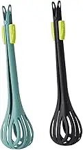 Alipis 2 Pcs Practical Food Clips Nylon Food Tongs Convenient Egg Mixers (Black Green)