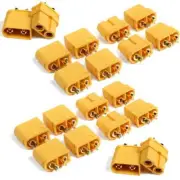 10 pairs AMASS XT60U XT60 Upgrade Plug Connector With 3.5mm Gold Plated 30A RC