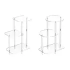Acrylic Side Table Transparent Creative NightStand for Hotel Hallway Corner