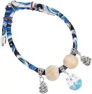 BESPORTBLE Japanese Breakaway Cat Collar with Bell Adjustable Rope Cute Wood Tassel Design for Boy Cats Stylish Secure Pet Accessory