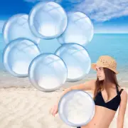 12 Pieces Inflatable Clear Beach Ball Inflatable Clear Balloons Transparent Swim