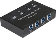 4 USB 3.0 Ports KVM Switcher Box Hub 4 Computers Sharing 1 USB Devices for PC Laptop Keyboard Mouse