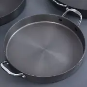 (35cm/13.78in)Korean Grill Pan Non Stick Coating Round BBQ Griddle Frying Pan HG